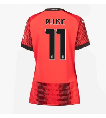 AC Milan Christian Pulisic #11 Koszulka Podstawowych Kobiety 2023-24 Krótki Rękaw